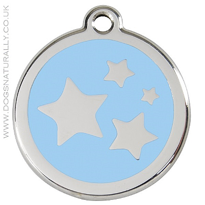 Light Blue Star Dog ID Tags (3x sizes)